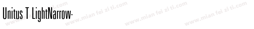 Unitus T LightNarrow字体转换